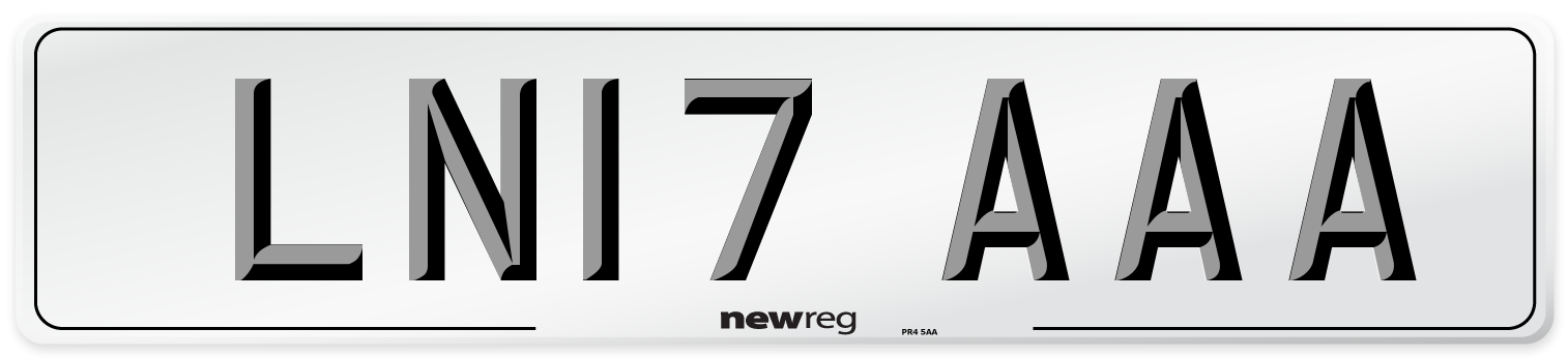 LN17 AAA Number Plate from New Reg